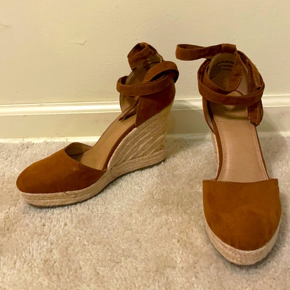 COPY - BROWN WEDGE ESPADRILLE